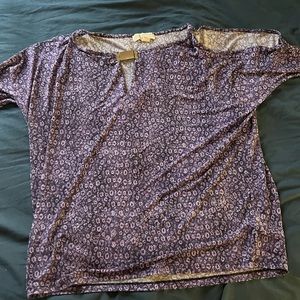 Michael Kors women shirt purple snakeskin